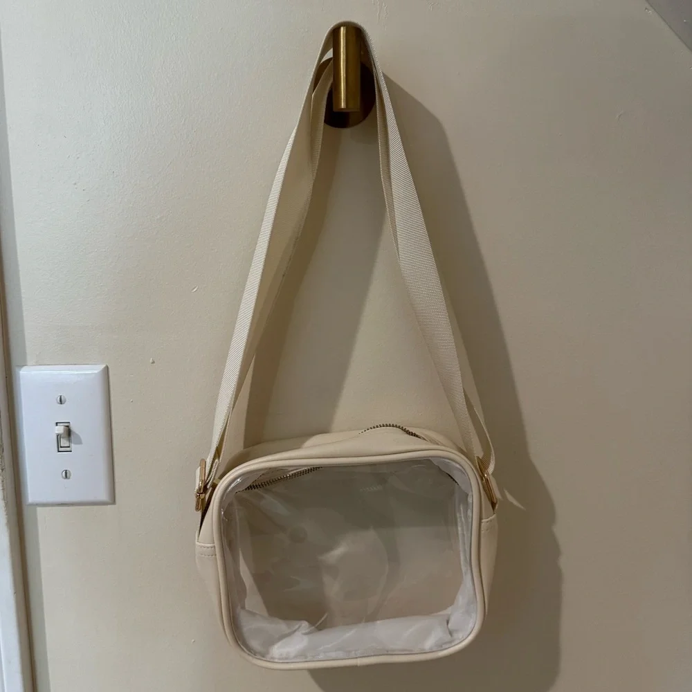 *New* Cream Clear Crossbody Bag - Picture 1 of 5